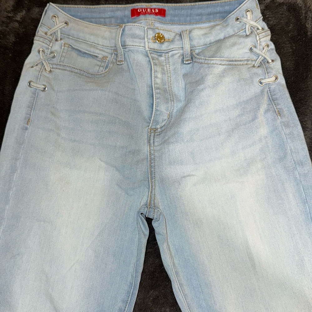 Guess side lace detail jeans